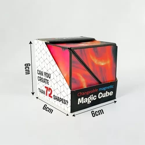 Cubo Mágico Magnético Brinquedo 72 Formas Mutável Premium