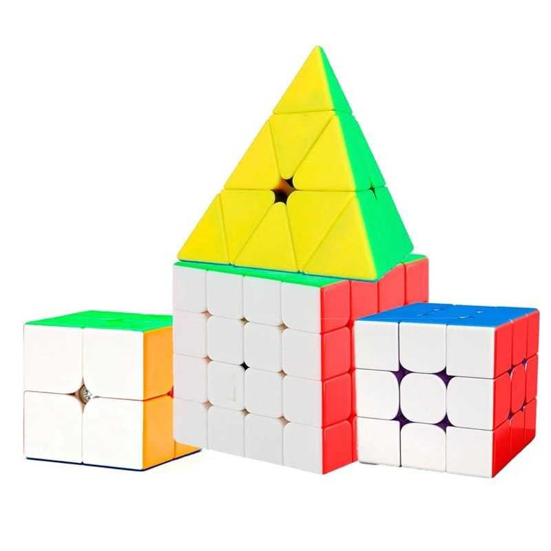 Kit Cubos Mágicos Piramix Speed Profissional Cubo Magnético