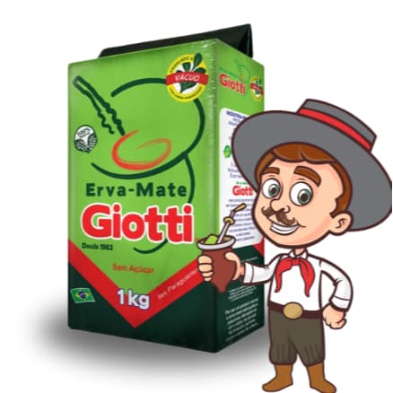 Erva Mate Giotti Kit 1 Tradicional A Vácuo Sem Açucar Natural Chimarrão Verdinha Fresquinha Saborosa