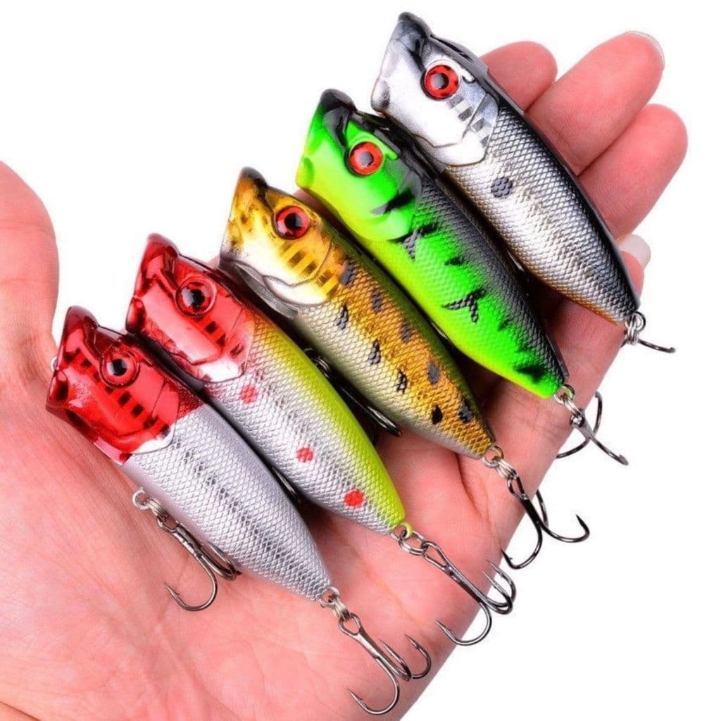 Isca artificial pesca 7,2cm 12g popper superfície traíra dourado tucunaré