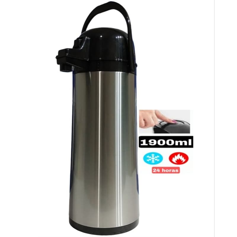 Garrafa Térmica Inox grande 1.9 litros Café Chás Chimarrão Água