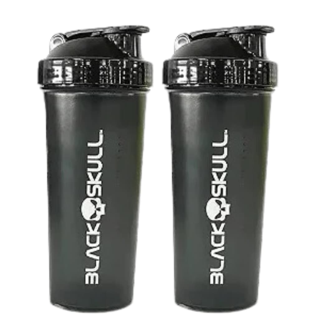 Kit 2x Coqueteleira Preta 600ml