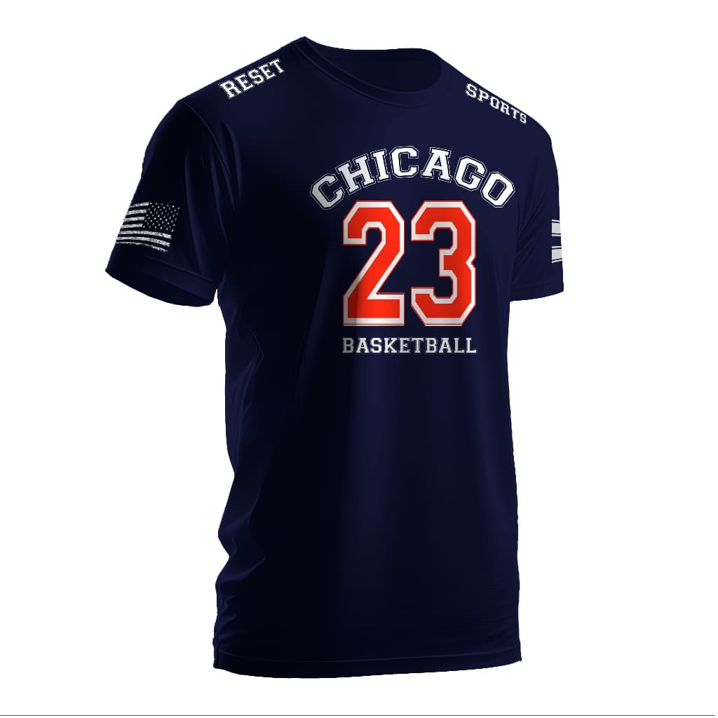 Camiseta Reset Streetwere Chicago 23 Basketball 100% algodão Premium