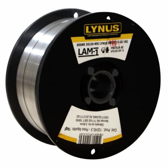 Arame Para Solda Mig 0.8mm Rolo Com 1kg Lynus Uso Sem Gás LAM-1