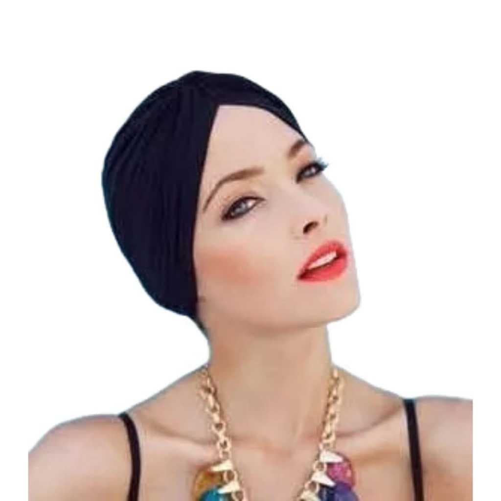 Turbante Touca Feminino Preto Moda Fashion Tendencia Indiano Tratamento