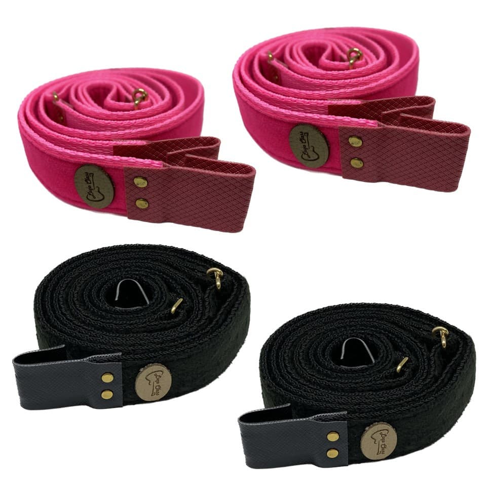 Correia de Violão Fixar e Tocar Kit4 pink preta