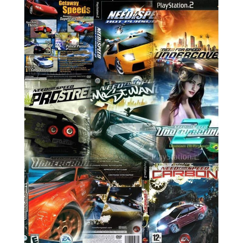 Kit Need for speed PS2 Coleção completa