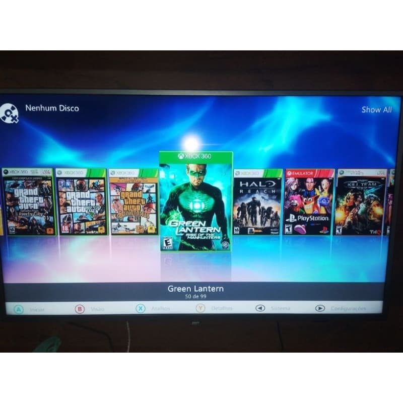 HD 500GB XBOX 360 RGH LOTADO +5000 com Case Externo ( Aurora e Emuladores )