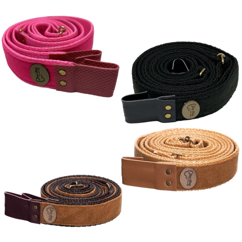 Correia de Violão Fixar e Tocar Kit4 pink preta caramelo marrom