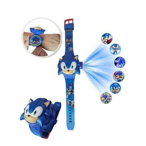 Relógio infantil, Ben 10, Sonic, Homem Aranha, Capitão América, Lilo Stitch azul e rosa, Hulk, Batman, com projetor 5.0