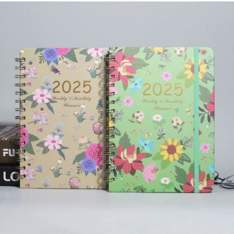 Agenda Floral Rabisco Planner 2025 Caderno Escolar a5