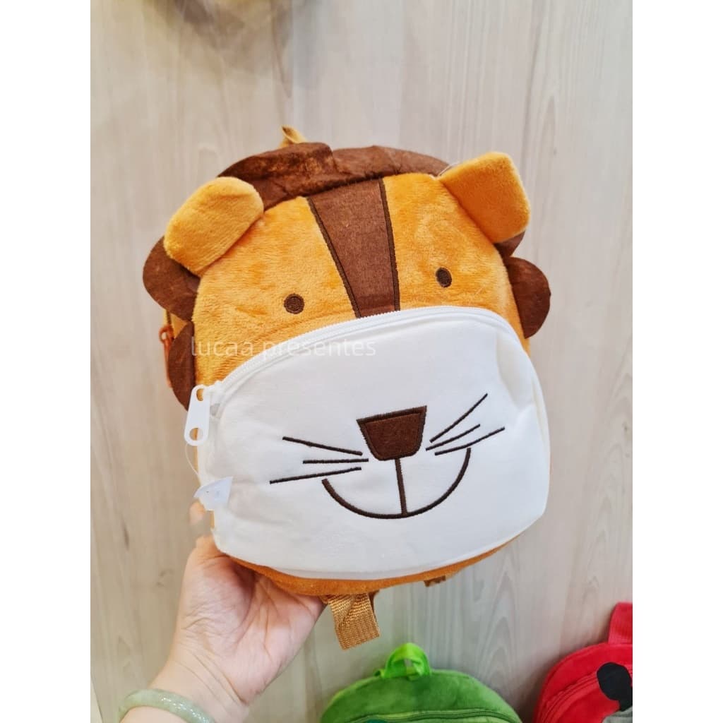 Mochila Infantil De Pelucia bichinho Ziper Crianças Poliester animal lucaa presentes menina menino