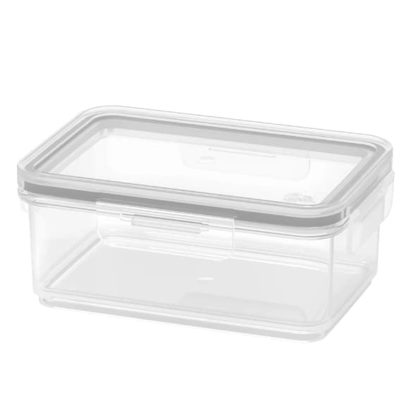 Pote Hermético 280 ML Retangular Plástico - Cor Branco - Linha Hug - Coza