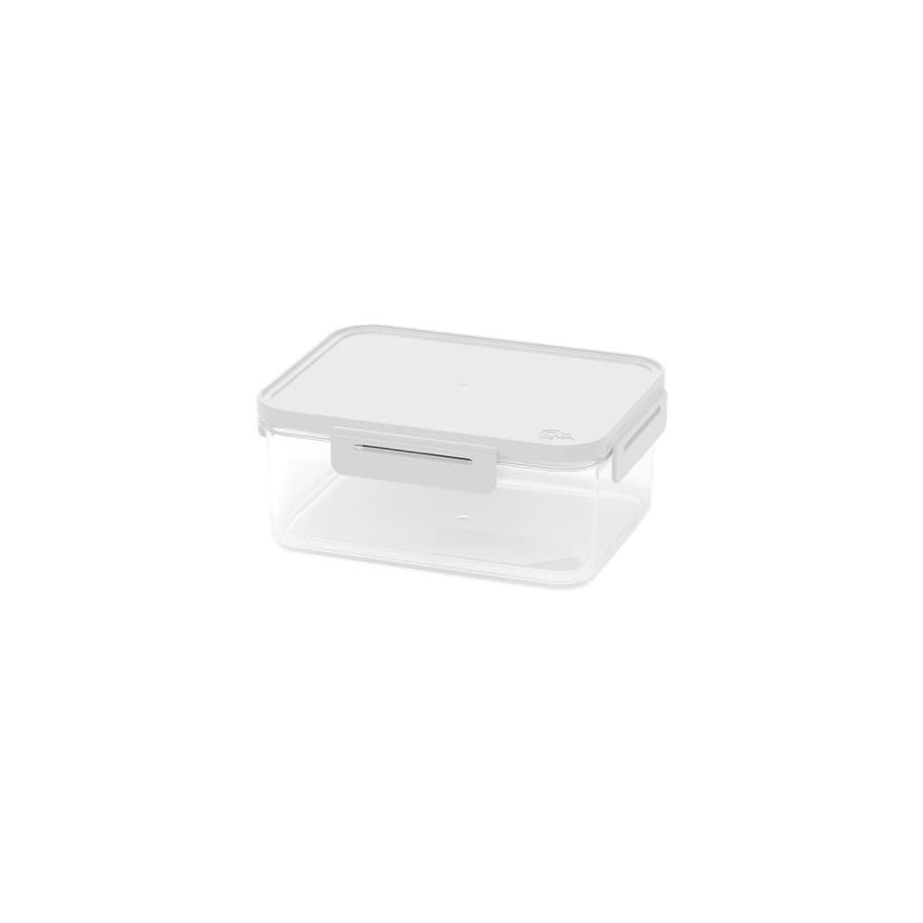 Pote Hermético 1,1 L Retangular Plástico - Cor Branco - Linha Hug - Coza