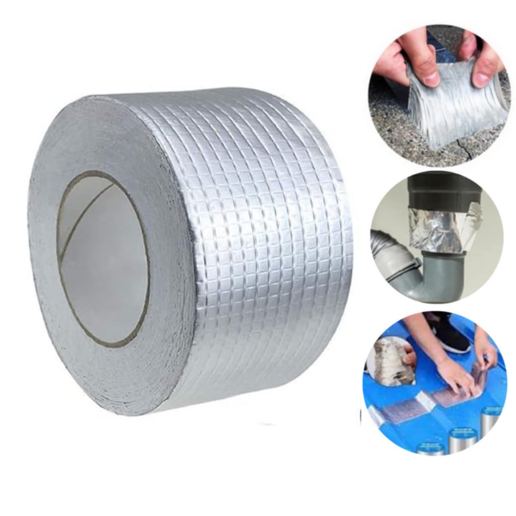 Manta telhado Auto Adesiva Aluminizada butilo  vazamento reparo goteira piscina junta trinca telha