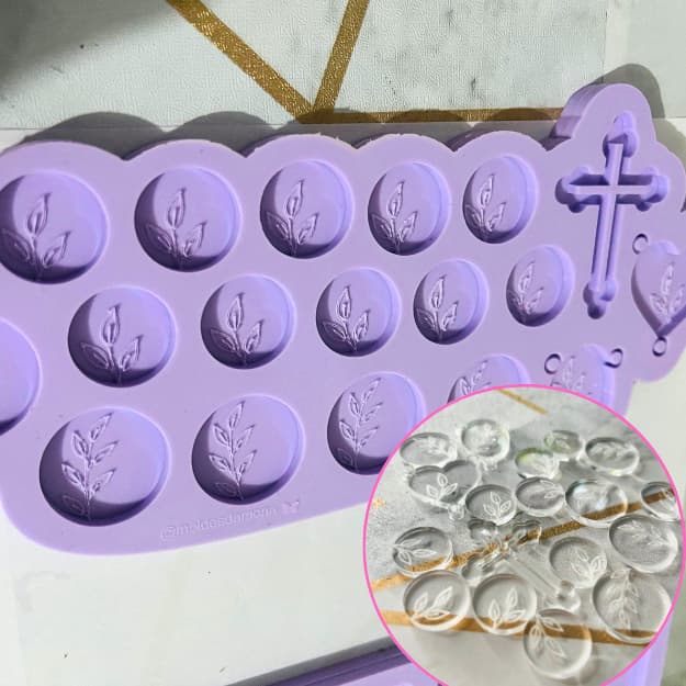 Molde de silicone para terço em resina. Tamanho médio a grande. 10 pai nosso e 5 ave maria.