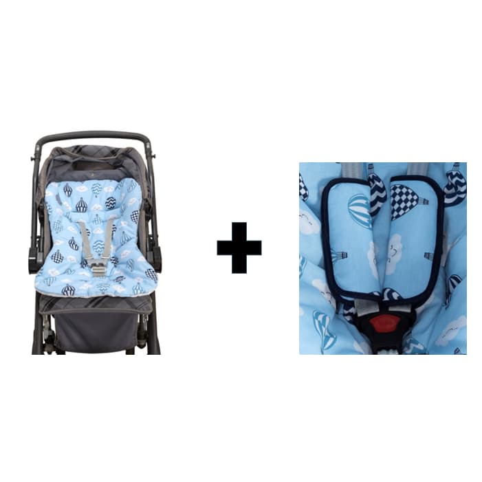 kit Capa de Carrinho + protetor de cinto 2 peças