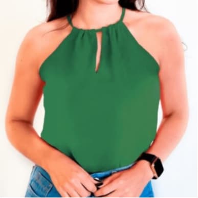 Blusa Regata Feminina De Amarra Com Regulável Duna P ao G3 Ra10