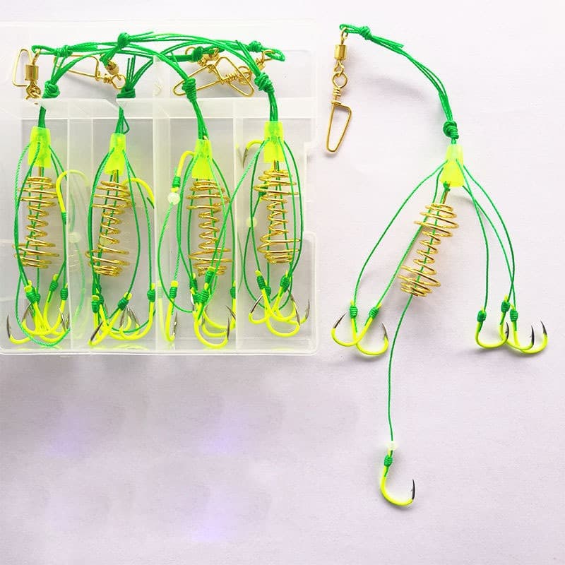 Chuveirinho Para Pesca Kit COM 4 UNID Com 6 Anzóis Cada