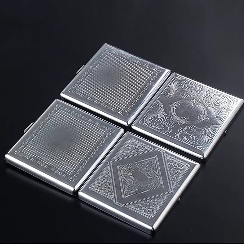 Caixa Case Estojo de Bolso Para Armazenamento em Metal Texturizado Luxo Premium