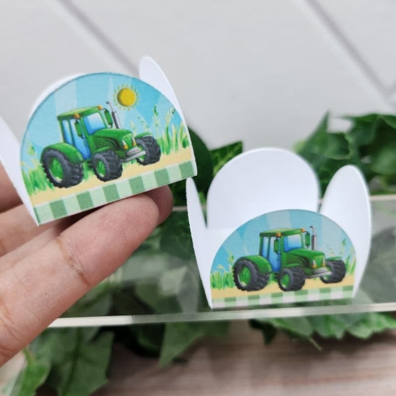 Forminha para Docinho Personalizada Trator Caixeta Docinho