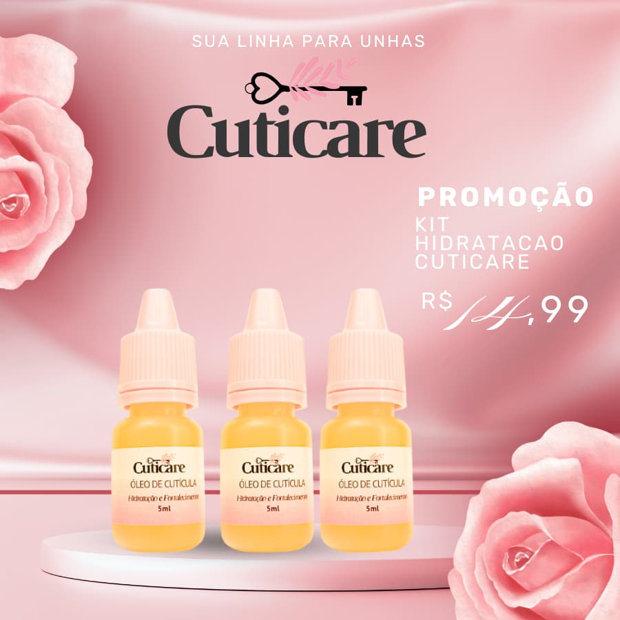 Trio de óleo para cutículas vegano - CUTICARE