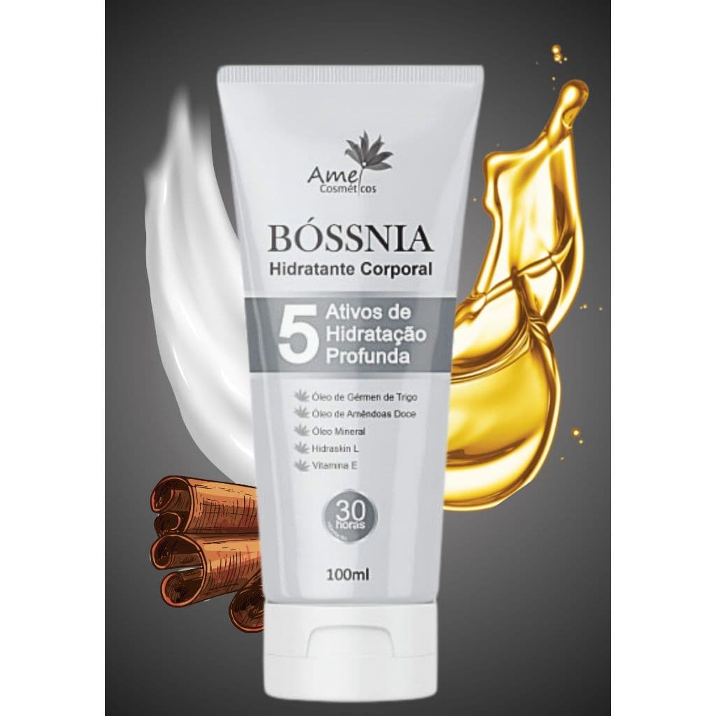 Hidratante Corporal Sedutor Masculino Perfumado Bóssnia 100 ml, Parfum Amei Cosméticos, Óleos
