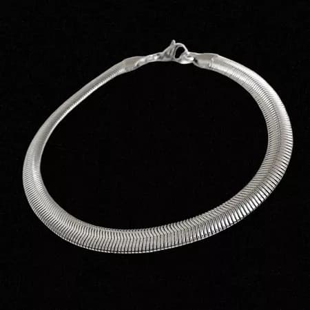 Pulseira Snake Cobra Serpente 316L Aço Inox Fashion Chain Bracelet Unissex AntiAlergico Inoxidavel