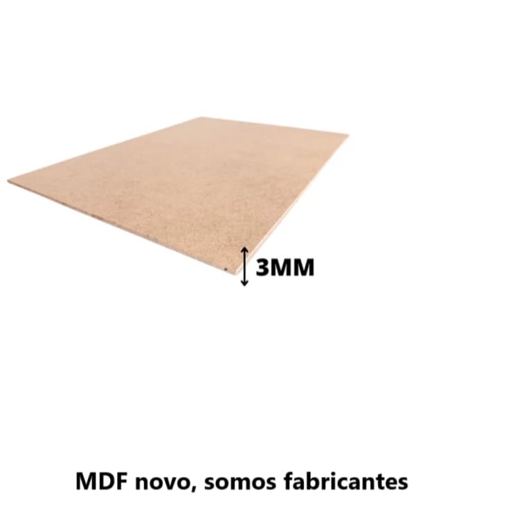 Kit 10 unidade Chapa Placa MDF 40x60 3mm MDF Cru Decoração Artesanato Quadro foto