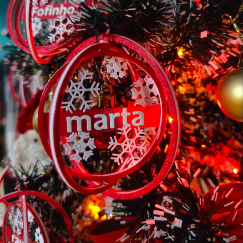 Bolinhas de Natal personalizadas com Nome a sua escolha