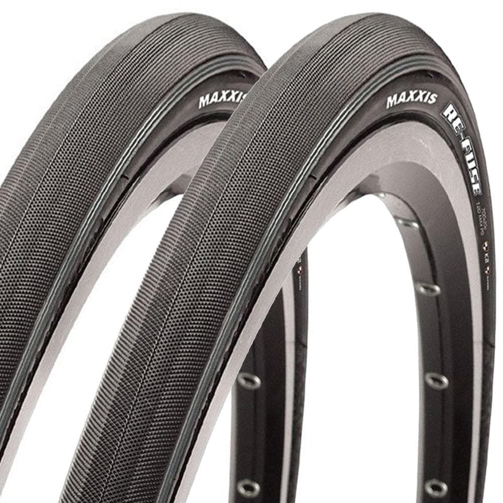 Kit 2 Pneus Maxxis Re-Fuse 700x28C Dobrável Kevlar Preto