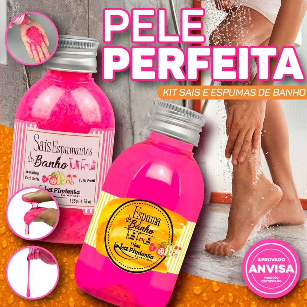 SAIS E ESPUMA DE BANHO PERFUMADOS PARA UM MOMENTO RELAXANTE