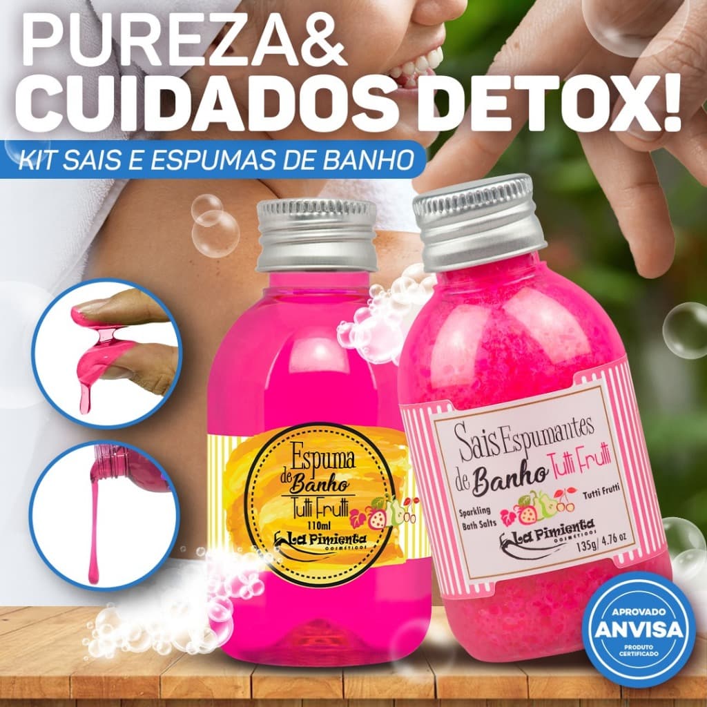 SAIS E ESPUMA DE BANHO PARA UM BANHO DE SPA PERFEITO