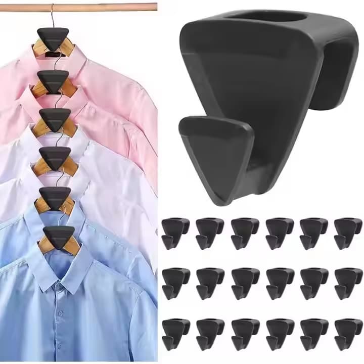 Caixa de 18 Ganchos Cabides Para Roupas Organizador Suporte Plástico De Armários Pendurar