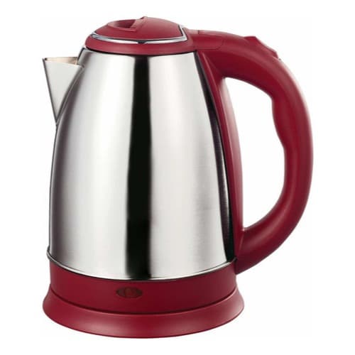 Chaleira Elétrica Inox Vermelha 127V-220V