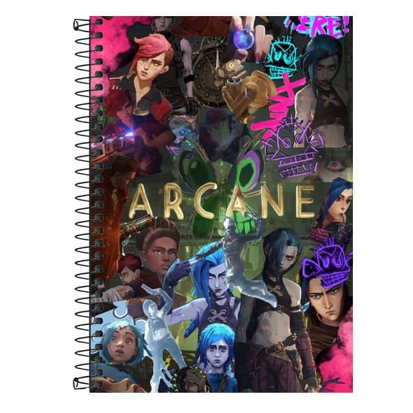 Caderno Personalizado ARCANE LOL League of Legends - 1, 10 e 20 matérias