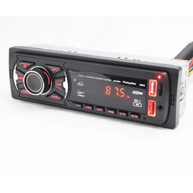 Aparelho de Som Automotivo Rádio MP3 Player Bluetooth USB SD Aux 4x25w Modelo First Option 6630BN