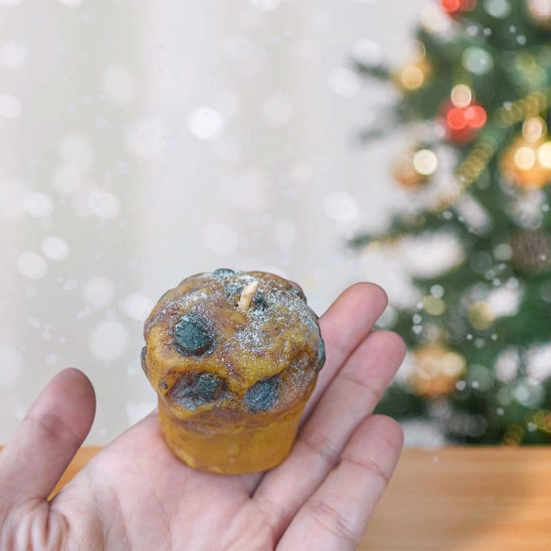 Vela mini panetone de chocolate/ vela Aromática/ perfumada/ vela natalina/ natal/ Christmas