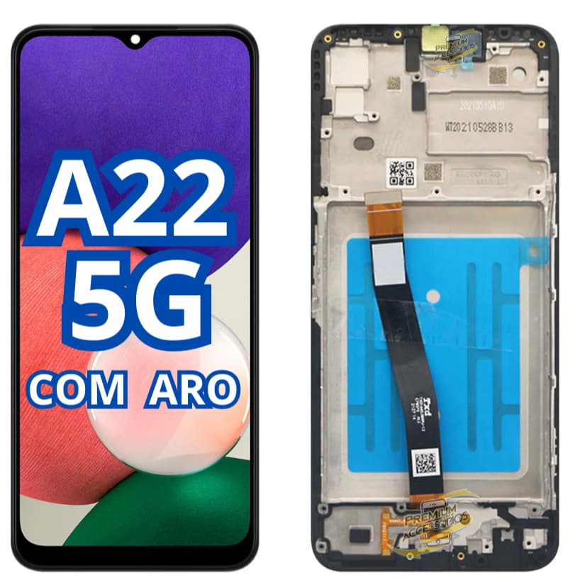 Tela Frontal Touch Display A22 5G A225 Com Aro /Sem Aro - A Pronta Entrega