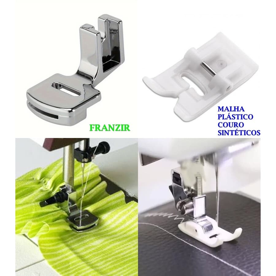 2 Pçs Sapatilhas Franzir/ Fru fru/Babado Costurar Malha/Tricô/ Couro/Vinil/Plástico/Lona Pé Calcador Costura Doméstica