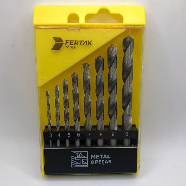 Jogo de Brocas para Metal 8 peças Fertak 1205