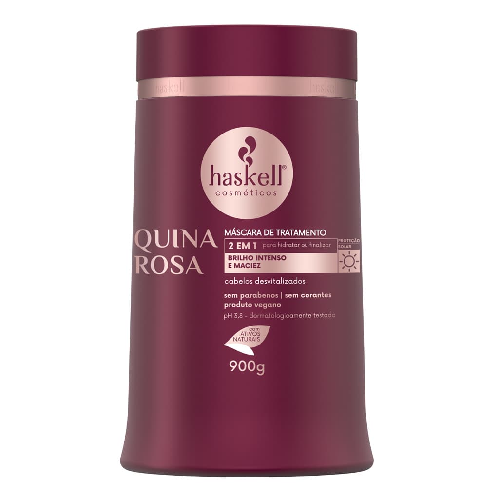 Máscara De Tratamento 2 em 1 para Hidratar ou Finalizar Quina Rosa 900g Haskell