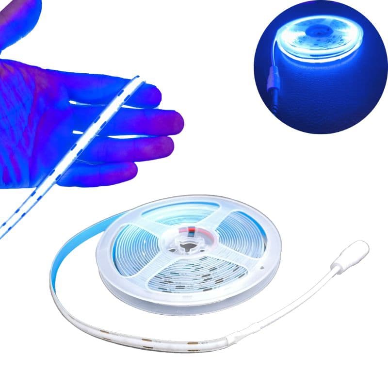 Fita LED COB Contínua Azul 5m