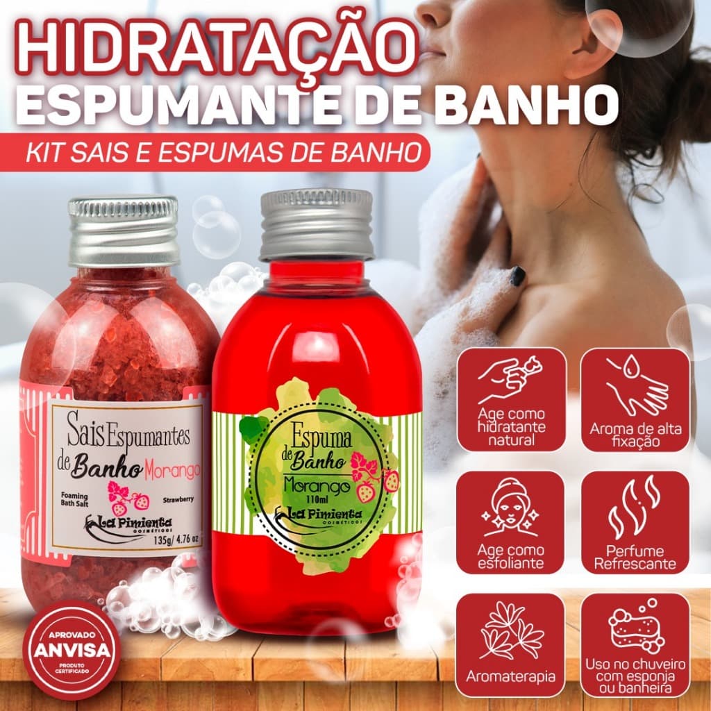 SAIS E ESPUMA DE BANHO AROMÁTICOS PARA UM CUIDADO COMPLETO