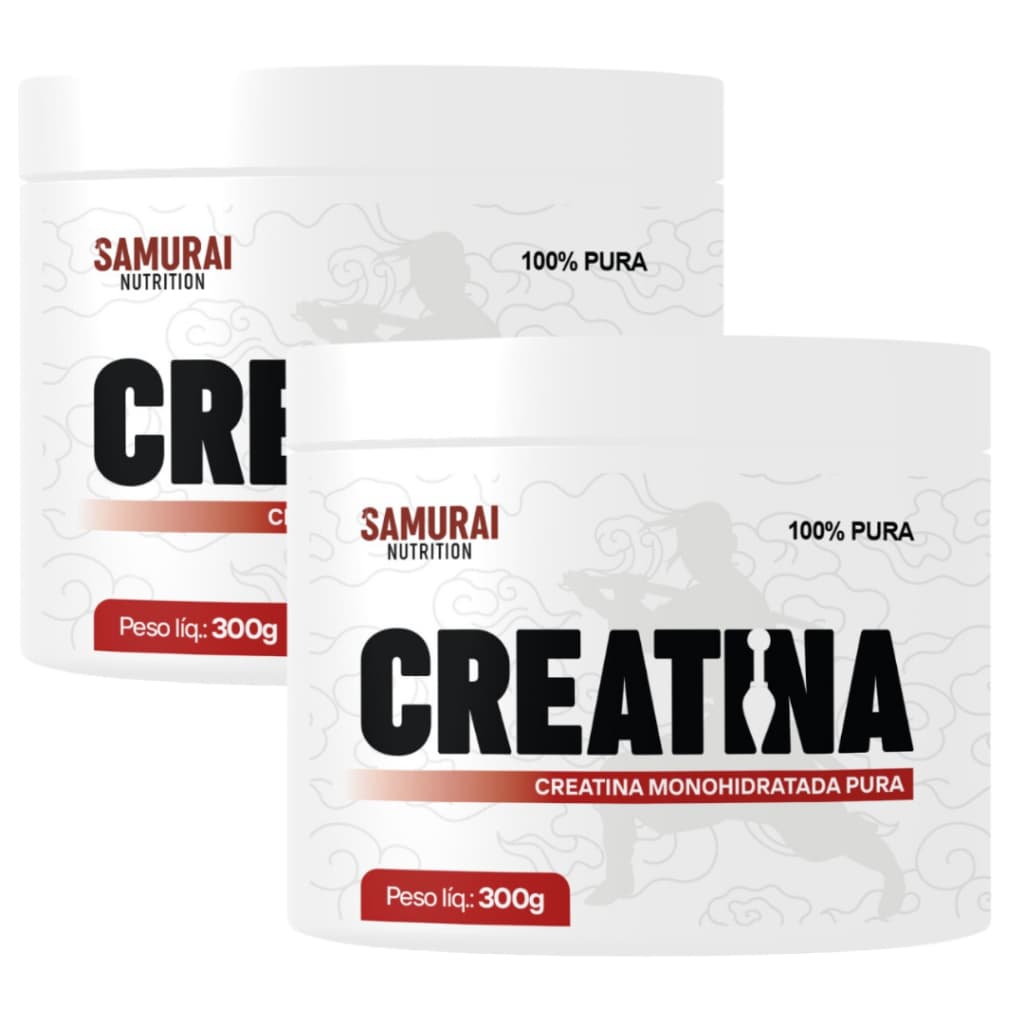 Kit 2x Creatina Monohidratada Pura 300g - Samurai Nutrition