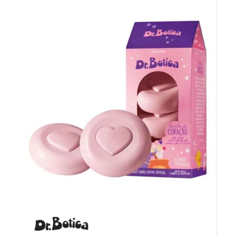 Sabonete Barra Trio Dr.Botica Banho do Coração 80g cada