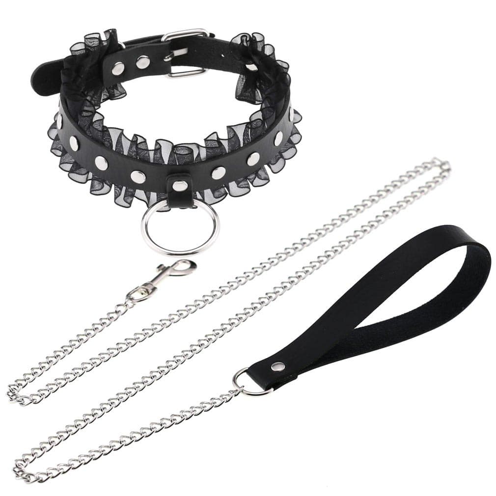 Colar De Couro PU Da Moda Gargantilha Gótica Punk Traction Rope for Women Necklace Jewelry