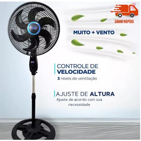 Ventilador Pedestal 105cm-130cm Ajuste De Altura Livremente 110v - 127v Ventilador--Envio imediato