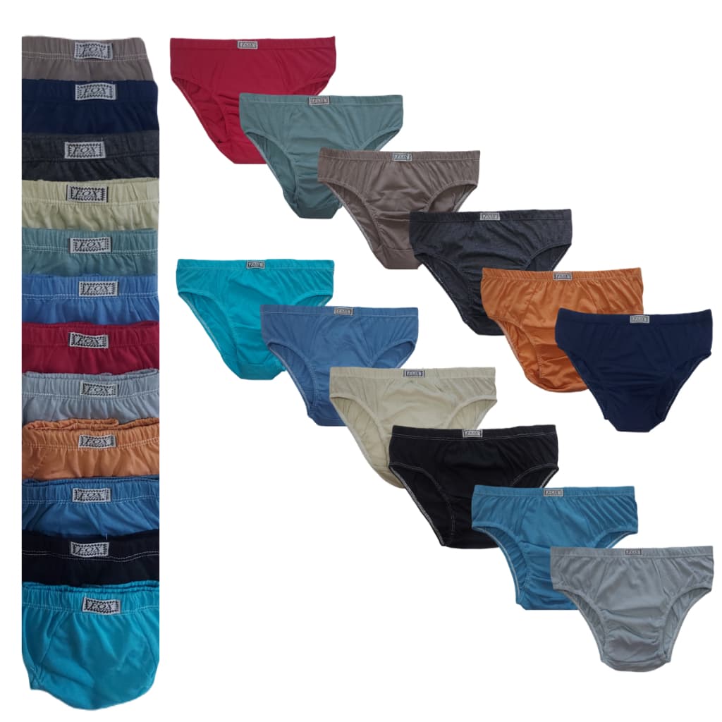 Cueca Slip Kit Com 3 Peças 100% Algodão Estilo Confortável e Respirável Tecido Macio Cores Modernas
