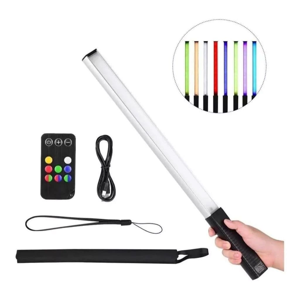 Bastão Led Rgb Luxceo Q508 Profissional Com Controle Remoto Cor Da Estrutura Preto 110v/220v